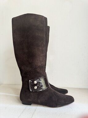 Michael Kors Chocolate Brown Knee High Suede Boots 9.5M